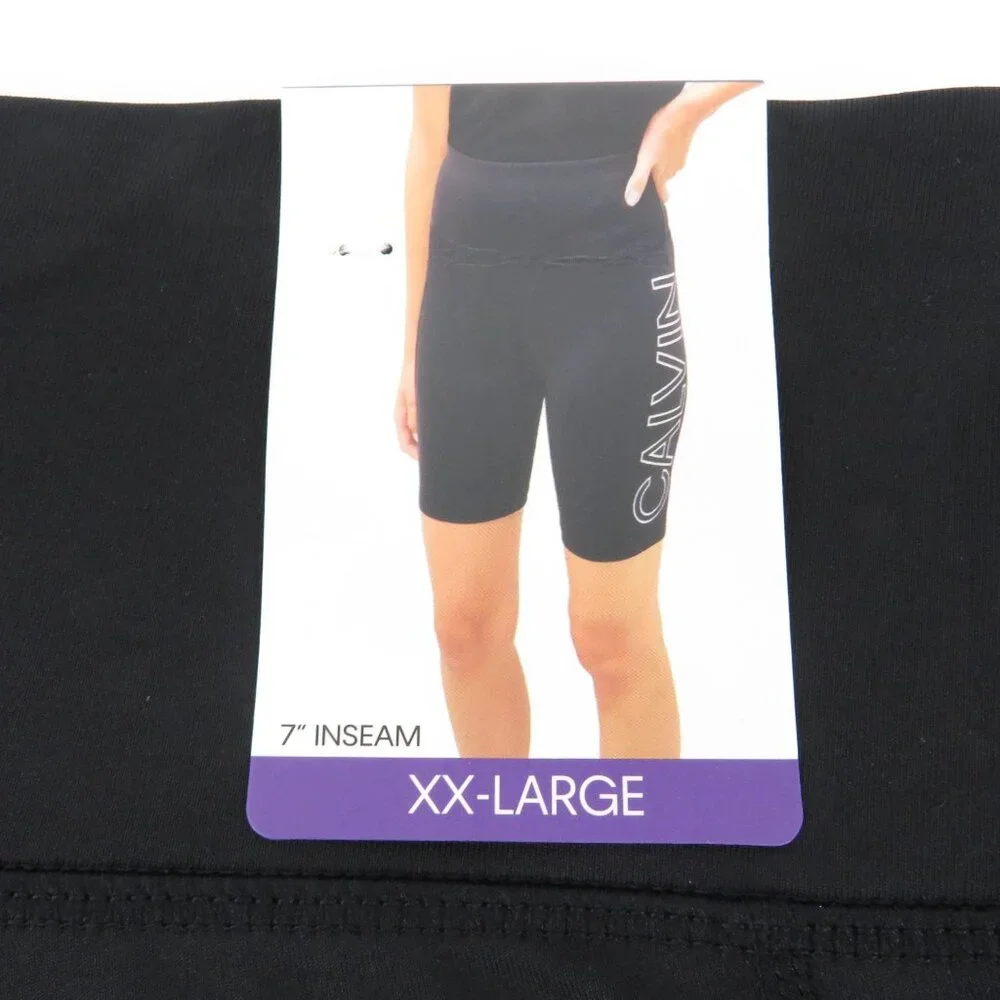 Calvin Klein Women's High-Waisted Bike Shorts XXL Black NWT $39.50 - Picture 2 of 5